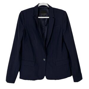 Nwot Banana Republic Navy Wool Blend Blazer Women's Size 8